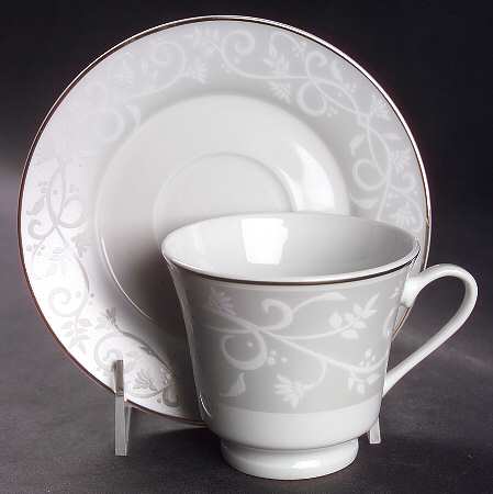 Chambour Silver Footed Cup & Saucer Set