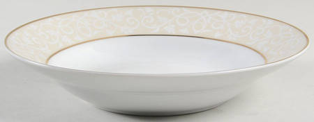Chambour Gold Rim Soup Bowl