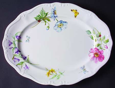 Secret Meadow 13" Oval Serving Platter