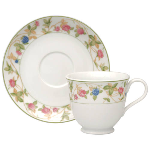 Raspberry Rose Footed Cup & Saucer Set