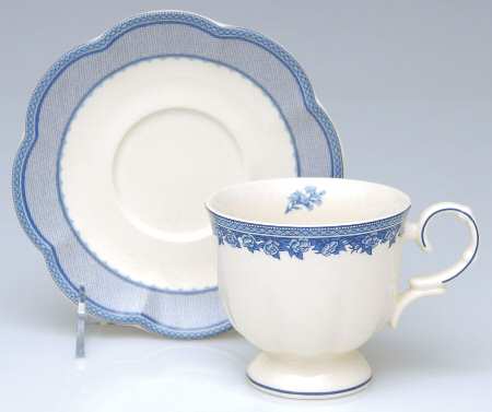 Victorian Rose Footed Cup & Saucer Set
