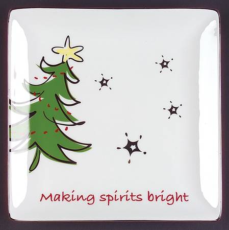 Modern Snowman Square Salad Plate