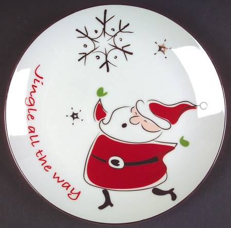 Modern Snowman Salad Plate