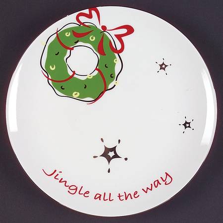 Modern Snowman Salad Plate