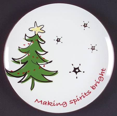 Modern Snowman Salad Plate
