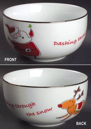 Modern Snowman Soup/Cereal Bowl