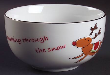 Modern Snowman Soup/Cereal Bowl