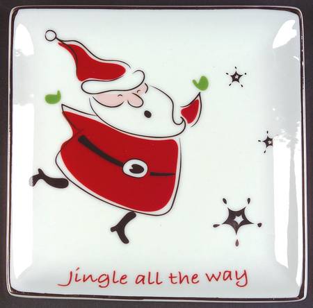 Modern Snowman Canape Plate