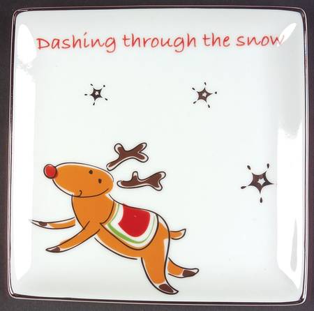 Modern Snowman Canape Plate