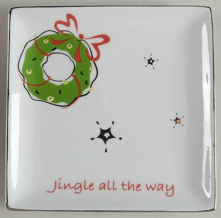 Modern Snowman Canape Plate