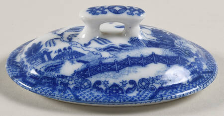 Blue Willow (Child's Set, Made in Japan) Lid for Toy Tureen