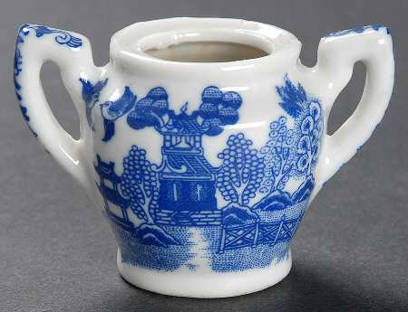 Blue Willow (Child's Set, Made in Japan) Toy Sugar Bowl No Lid