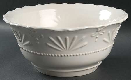 Adalina Ivory 11" Large Salad Serving Bowl