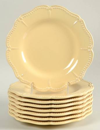 Adalina Yellow Salad/Dessert Plate - Set of 8