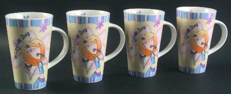 Girls Born To Shop Mug Motif 14 - Set of 4