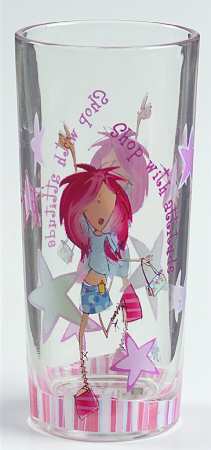 Girls Born To Shop Glassware Tall Tumbler