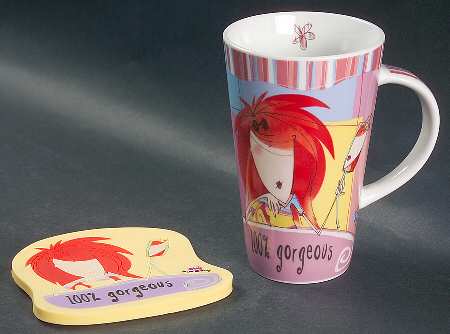 Girls Born To Shop Mug & Coaster Set