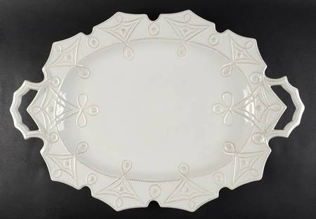 Jardins du Monde 25" Oval Handled Serving Platter