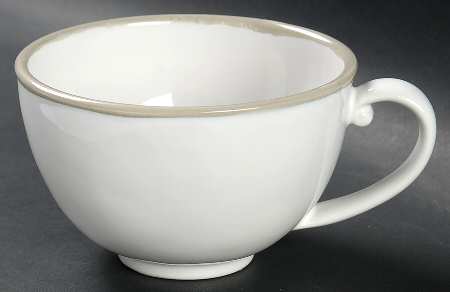 Octavia Whitewash (Portobello Trim) Flat Cup