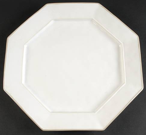 Octavia Whitewash (Portobello Trim) Service Plate (Charger) by Juliska Ceramics