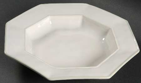 Octavia Whitewash (Cucumber Trim) 10" Individual Pasta Bowl