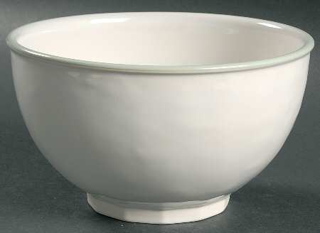 Octavia Whitewash (Cucumber Trim) Coupe Cereal Bowl