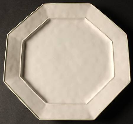 Octavia Whitewash (Cucumber Trim) Service Plate (Charger)