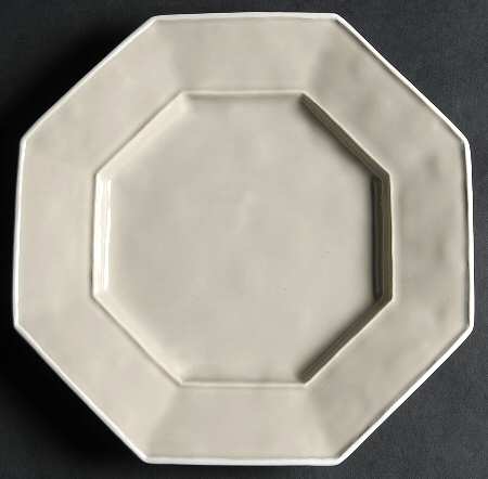 Octavia Portobello (White Trim) Dessert Luncheon Plate