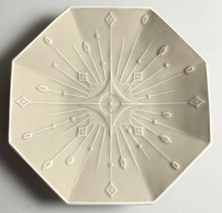 Octavia Portobello (White Trim) Accent Dessert Luncheon Plate