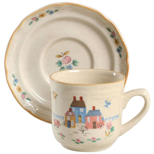 Heartland Flat Cup & Saucer Set