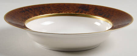 Tortoise (Gold Trim) Rim Soup Bowl
