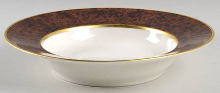 Tortoise (Gold Trim) Large Rim Soup Bowl