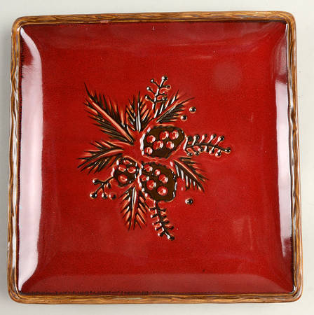 Alpine Red Square Salad Plate