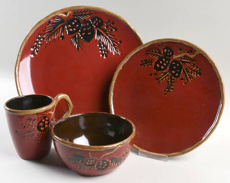 Alpine Red 4 Piece Place Setting