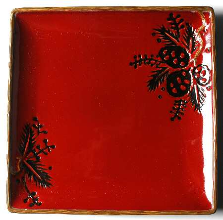 Alpine Red 12" Square Serving Platter