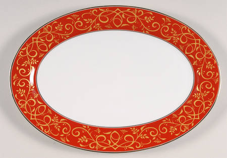 Chambour Red 12" Oval Serving Platter