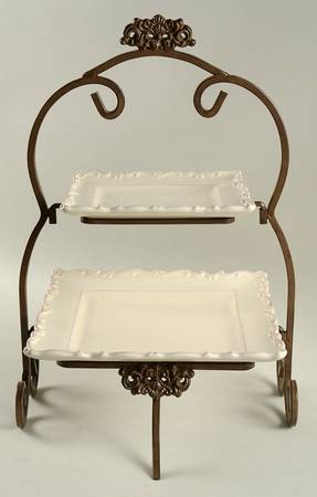Foret 2 Tier Metal Plate Holder & Plates