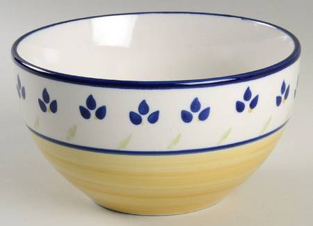 Color Strokes (Blue Leaves) Soup/Cereal Bowl
