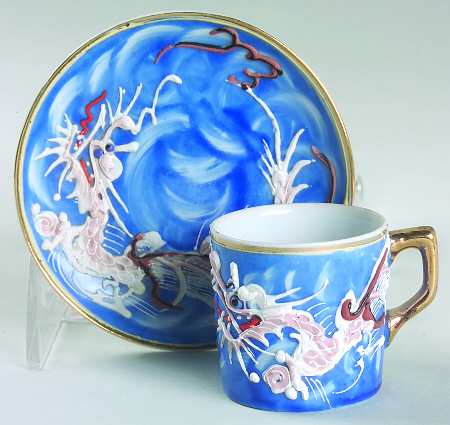 JAP803 Flat Demitasse Cup & Saucer Set