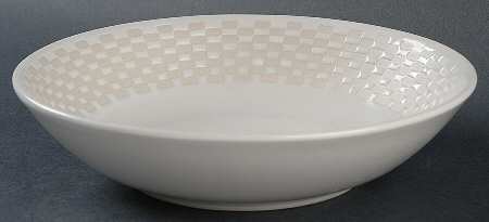 Crisscross White Coupe Soup Bowl