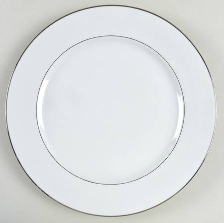 Double Platinum Band Dinner Plate
