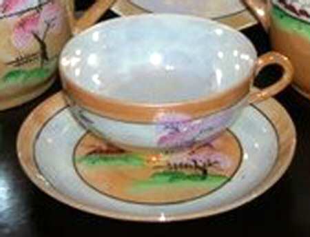 JAP823 Footed Cup & Saucer Set