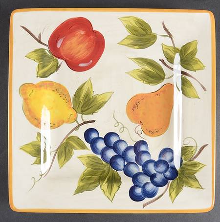 Fruitful Square Dinner Plate