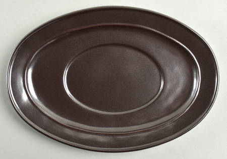 Pewter Stoneware Underplate for Open Sauce Boat