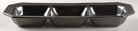 Pewter Stoneware 3 Section Server