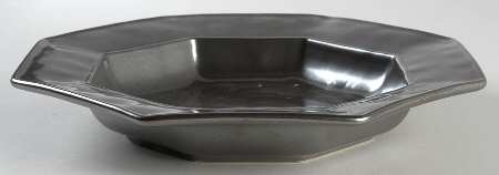 Pewter Stoneware 10" Octagonal Soup/Pasta Bowl