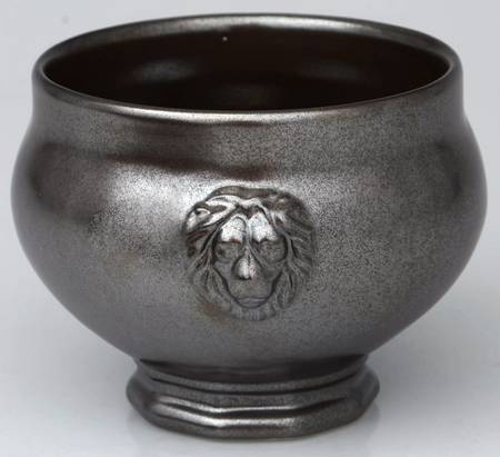 Pewter Stoneware Footed Soup Bowl