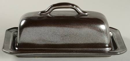 Pewter Stoneware 1/4 Lb Covered Butter