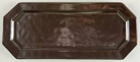 Pewter Stoneware 18" Rectangular Tray