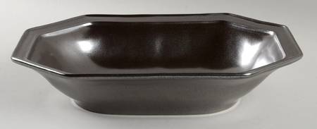 Pewter Stoneware 12" Octagonal Serving Bowl